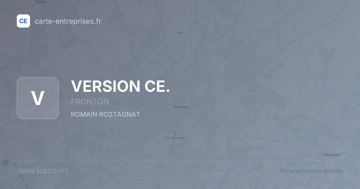 VERSION CE. — 508219243 — fiche entreprise