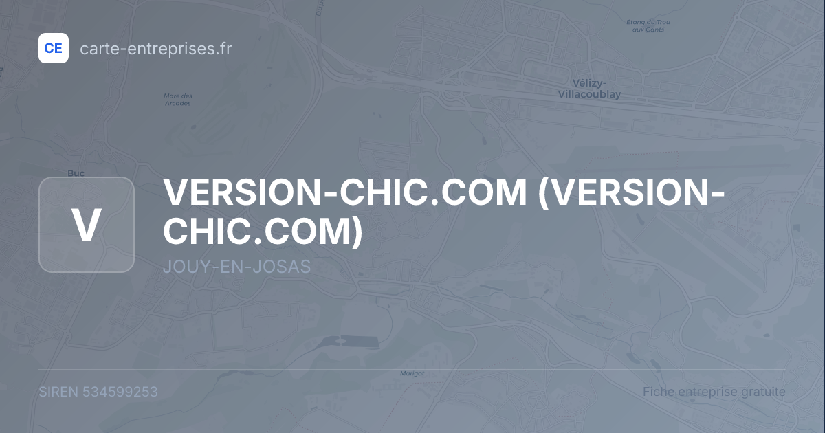 VERSION-CHIC.COM — 534599253 — fiche entreprise