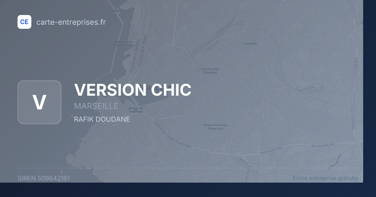 VERSION CHIC — 509642161 — fiche entreprise