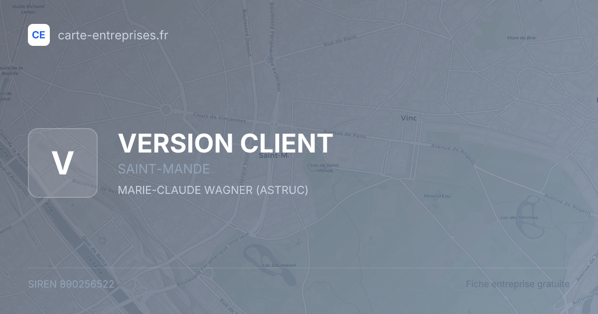 VERSION CLIENT — 890256522 — fiche entreprise
