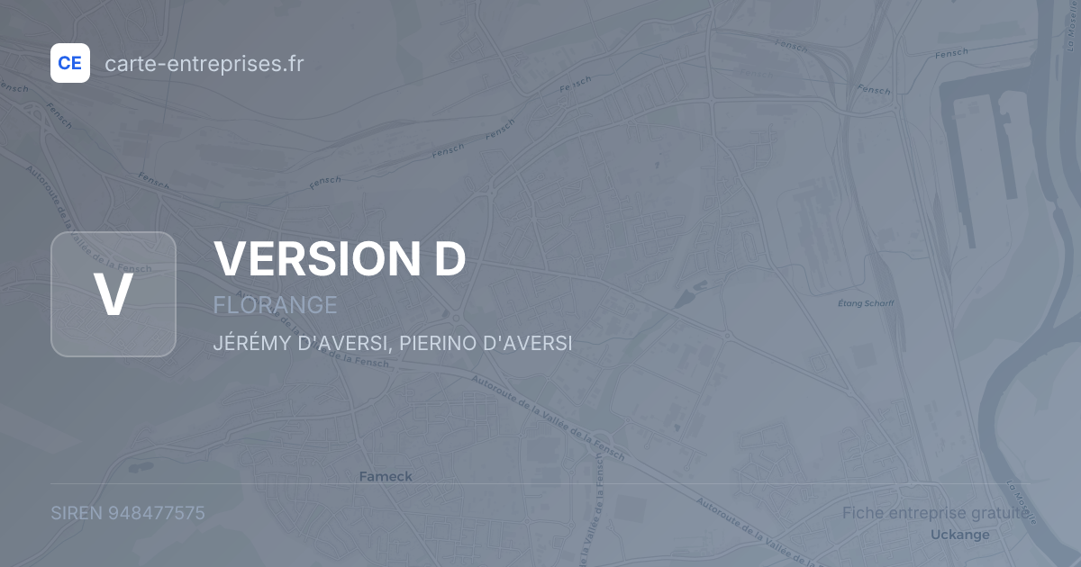 VERSION D — 948477575 — fiche entreprise