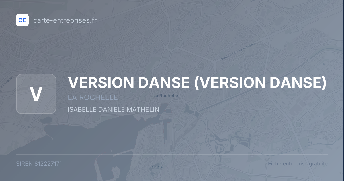 VERSION DANSE — 812227171 — fiche entreprise