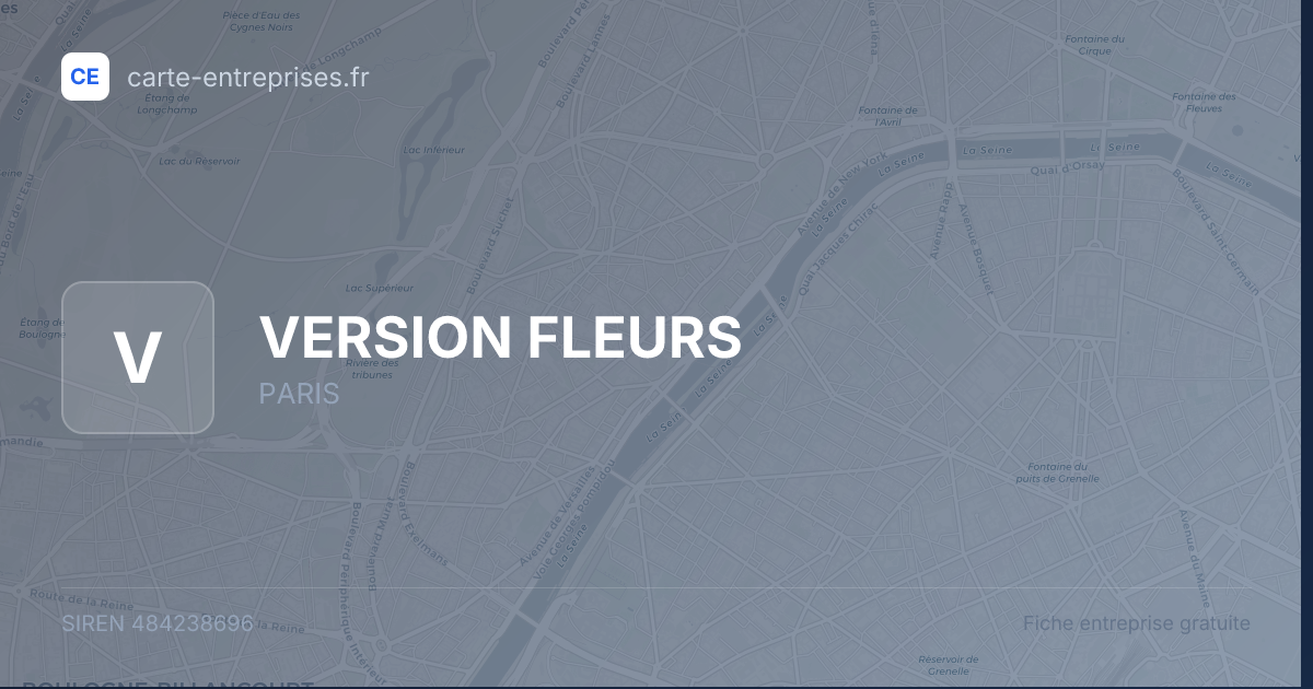 VERSION FLEURS — 484238696 — fiche entreprise