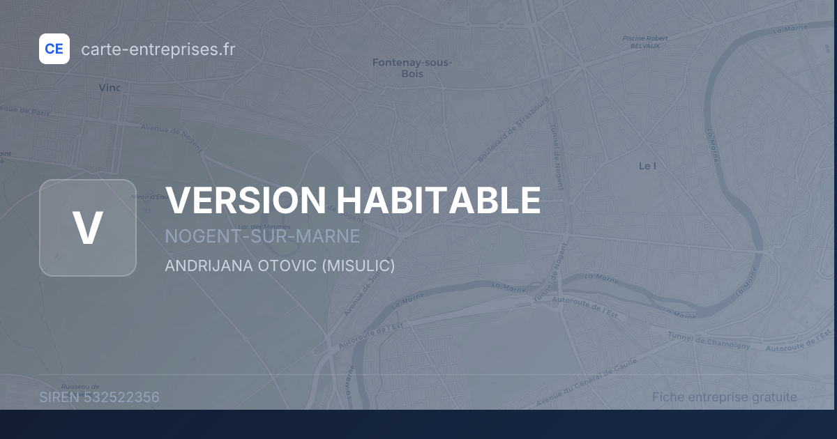 VERSION HABITABLE — 532522356 — fiche entreprise