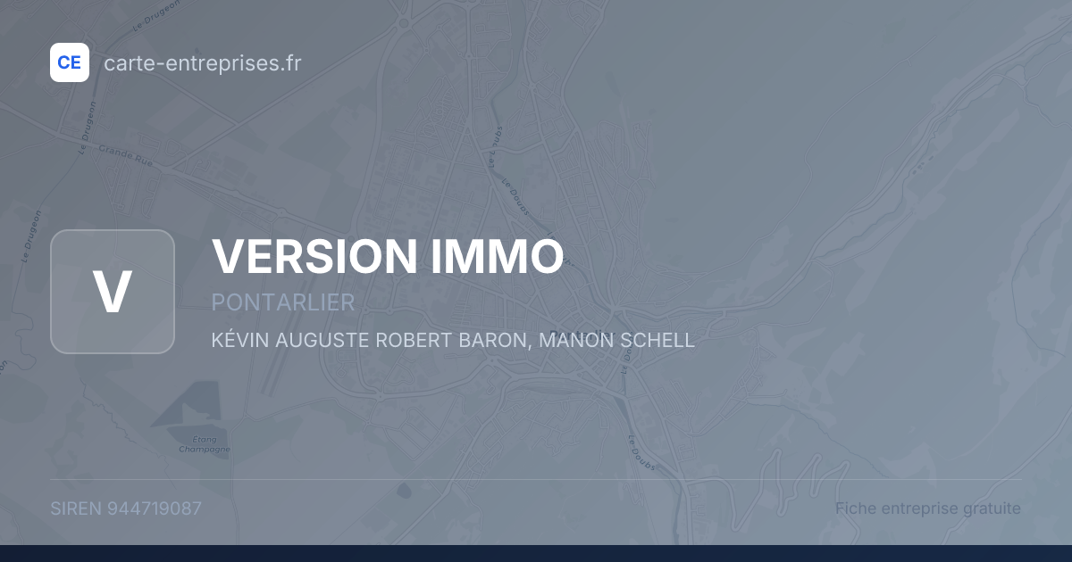 VERSION IMMO — 944719087 — fiche entreprise
