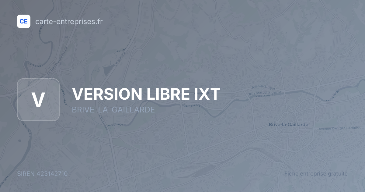 VERSION LIBRE IXT — 423142710 — fiche entreprise