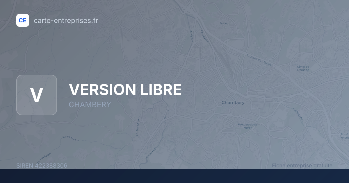 VERSION LIBRE — 422388306 — fiche entreprise