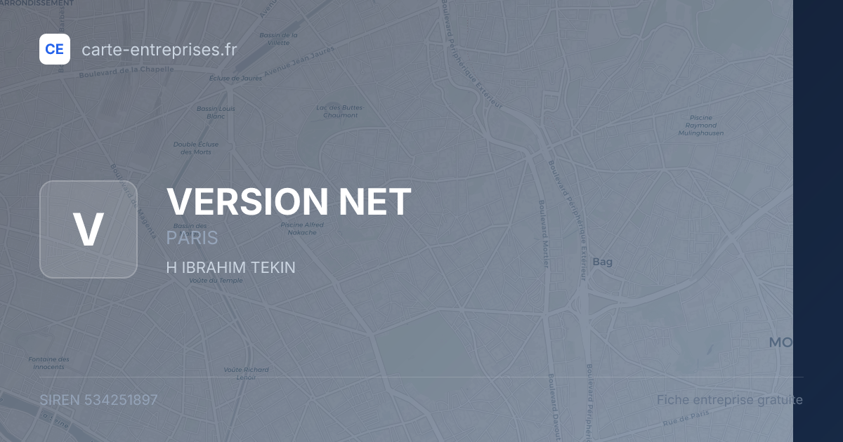VERSION NET — 534251897 — fiche entreprise