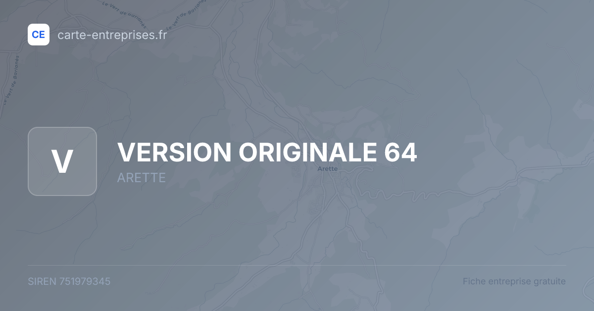 VERSION ORIGINALE 64 — 751979345 — fiche entreprise