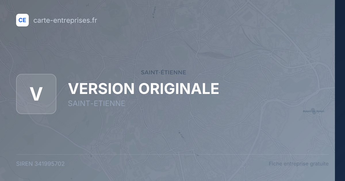 VERSION ORIGINALE — 341995702 — fiche entreprise