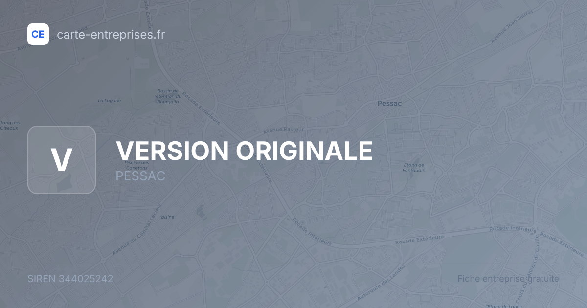 VERSION ORIGINALE — 344025242 — fiche entreprise