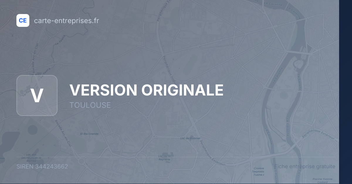 VERSION ORIGINALE — 344243662 — fiche entreprise