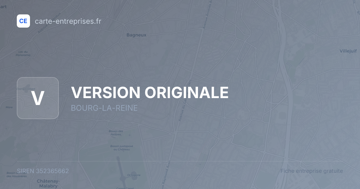VERSION ORIGINALE — 352365662 — fiche entreprise