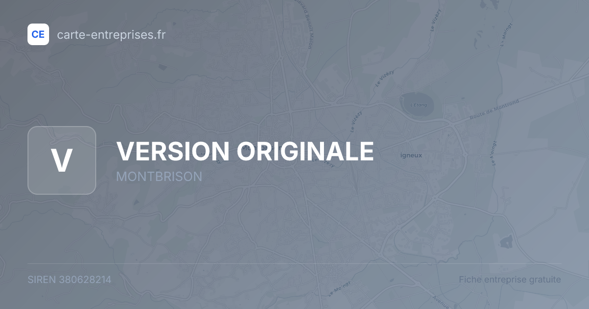 VERSION ORIGINALE — 380628214 — fiche entreprise