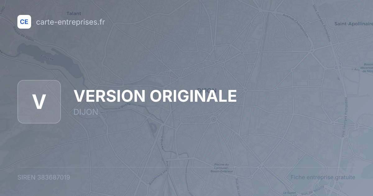 VERSION ORIGINALE — 383687019 — fiche entreprise