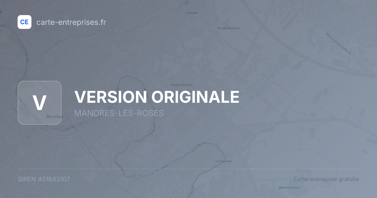 VERSION ORIGINALE — 401843107 — fiche entreprise