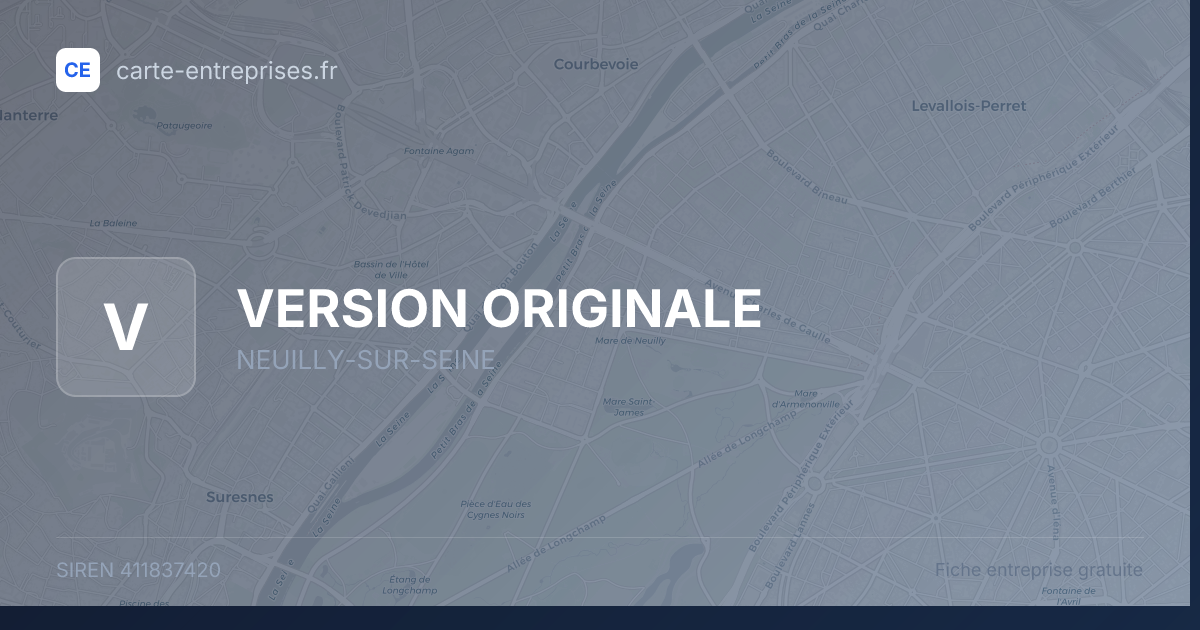 VERSION ORIGINALE — 411837420 — fiche entreprise