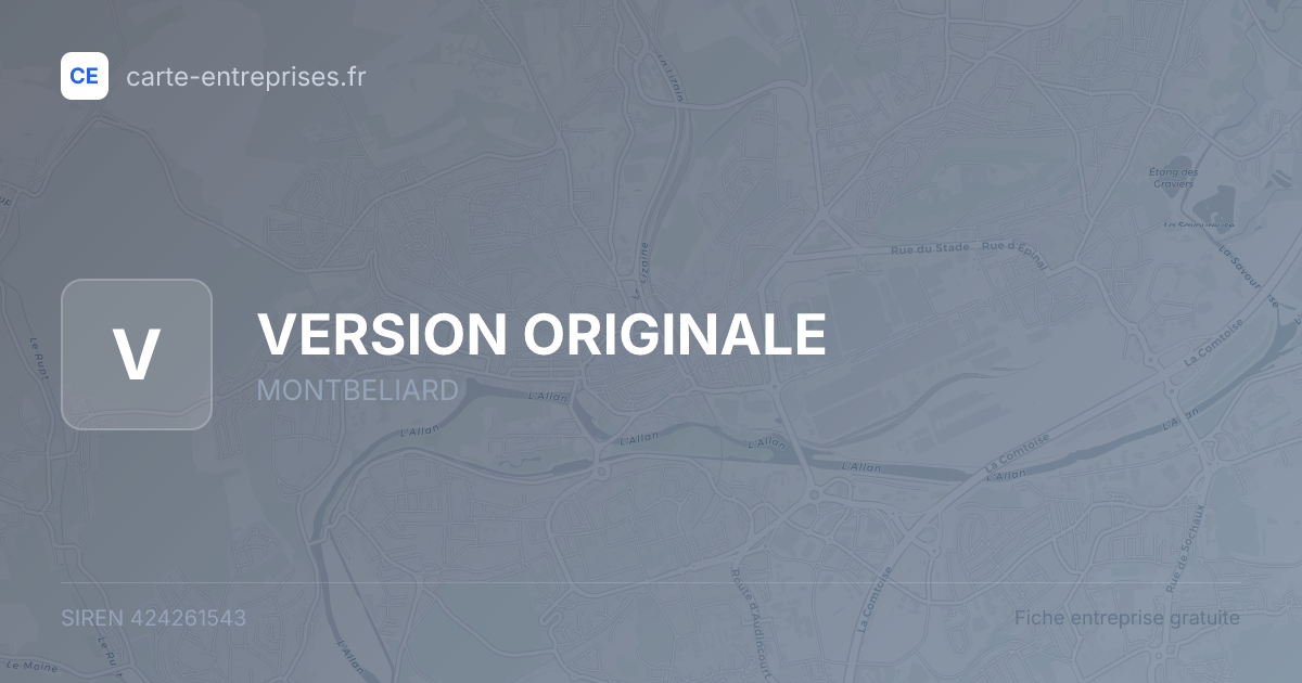VERSION ORIGINALE — 424261543 — fiche entreprise