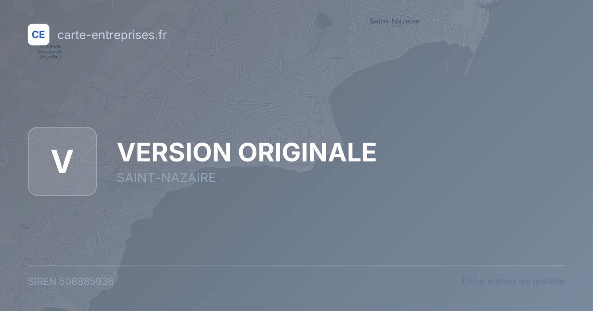 VERSION ORIGINALE — 508885936 — fiche entreprise