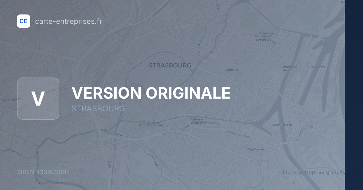 VERSION ORIGINALE — 533603007 — fiche entreprise