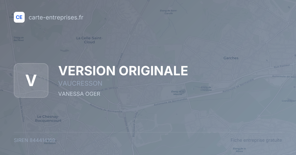 VERSION ORIGINALE — 844414169 — fiche entreprise