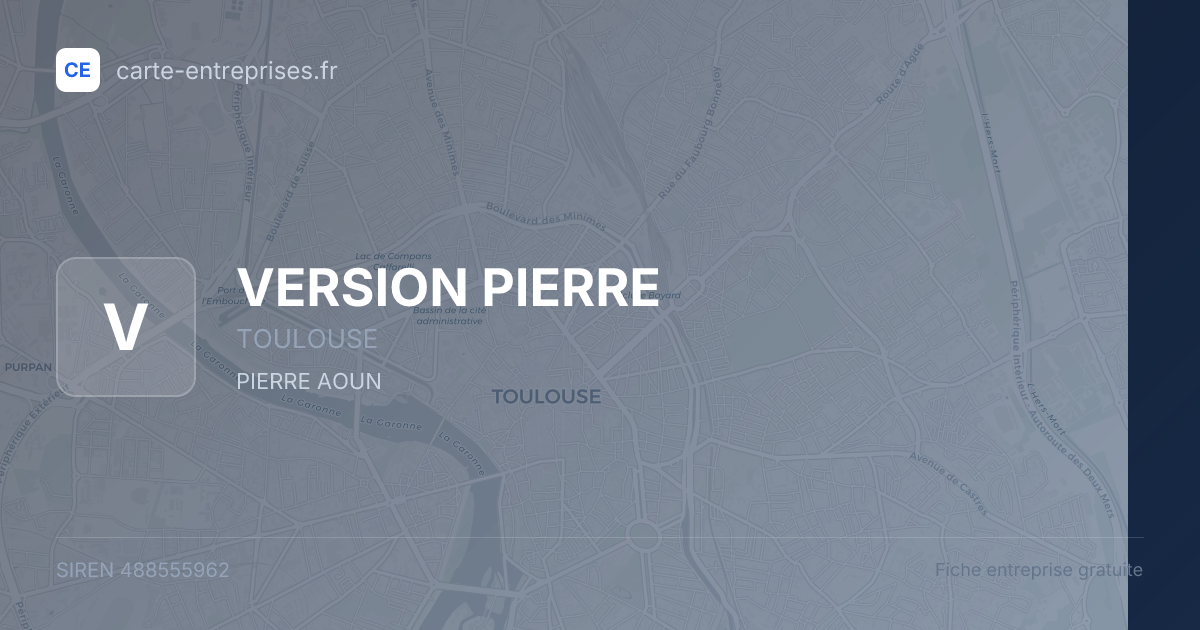 VERSION PIERRE — 488555962 — fiche entreprise
