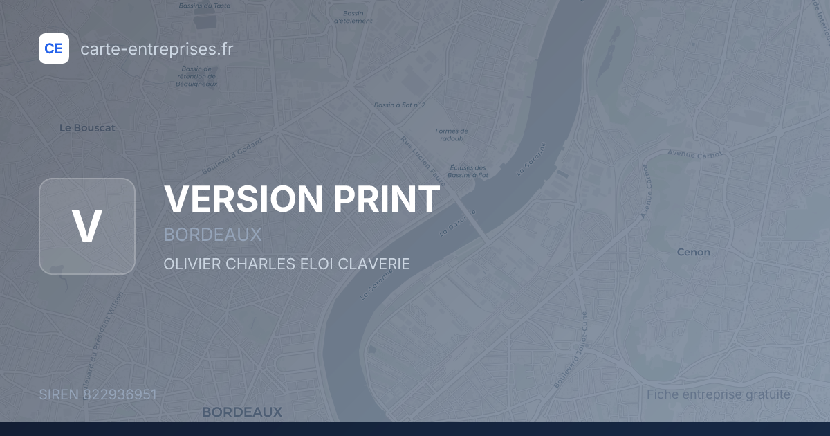 VERSION PRINT — 822936951 — fiche entreprise