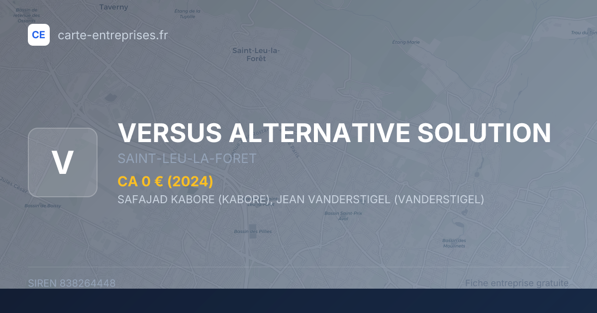 VERSUS ALTERNATIVE SOLUTION — 838264448 — fiche entreprise