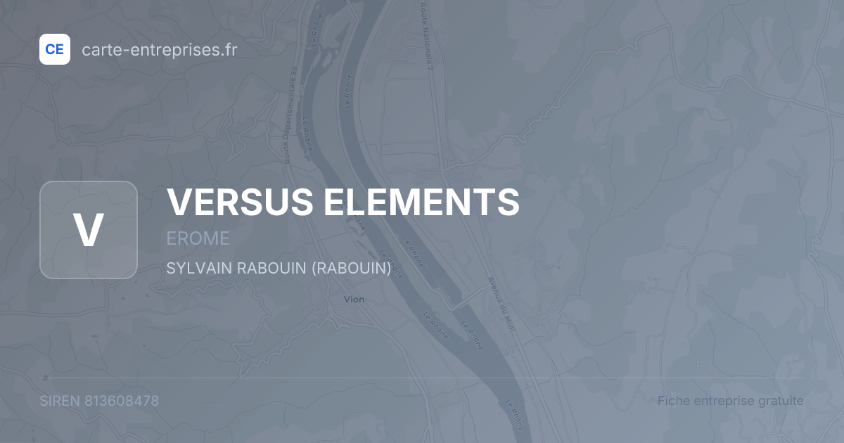 VERSUS ELEMENTS — 813608478 — fiche entreprise