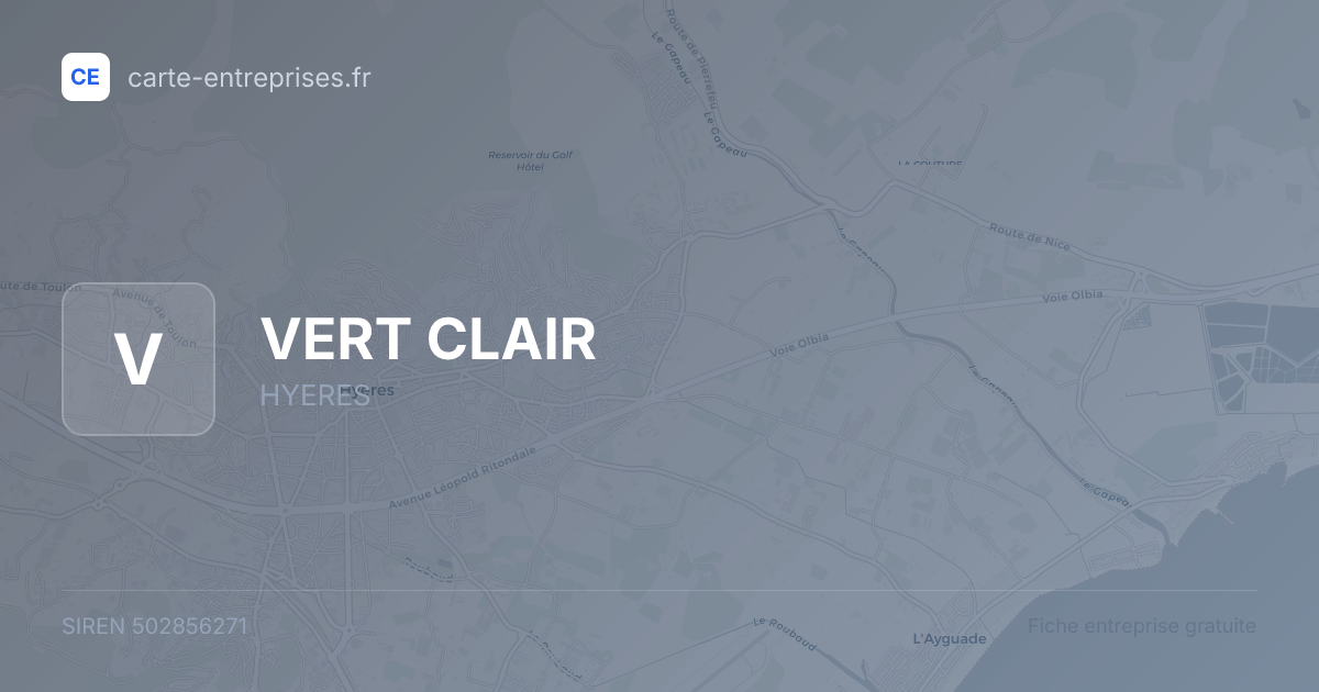 VERT CLAIR — 502856271 — fiche entreprise