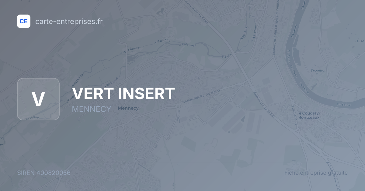 VERT INSERT — 400820056 — fiche entreprise