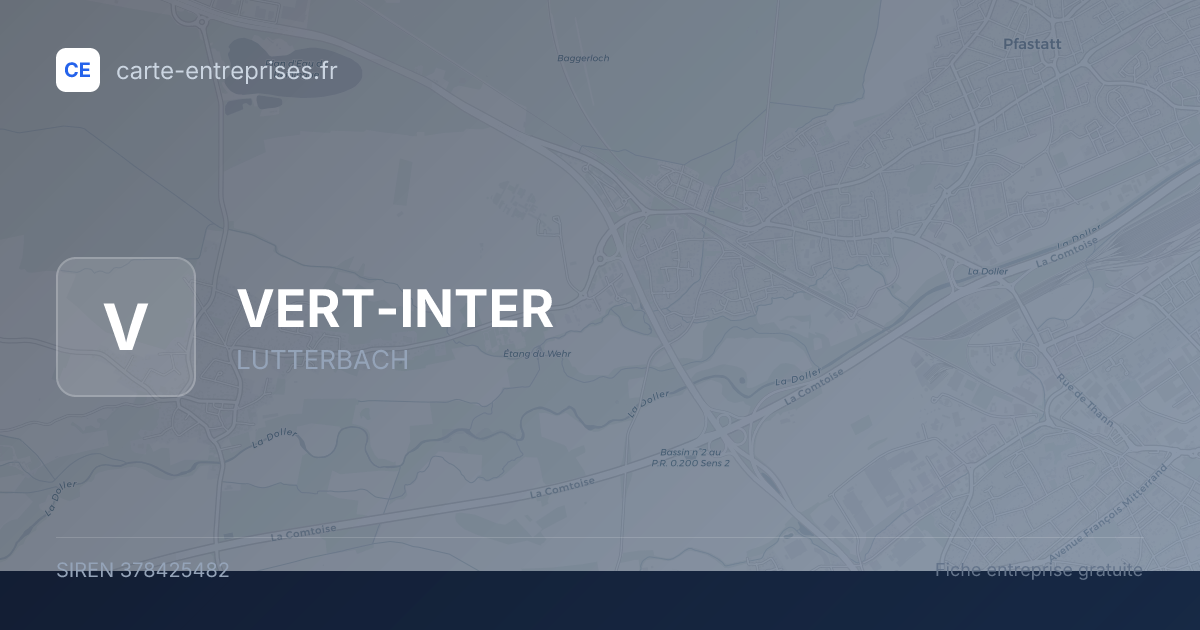 VERT-INTER — 378425482 — fiche entreprise