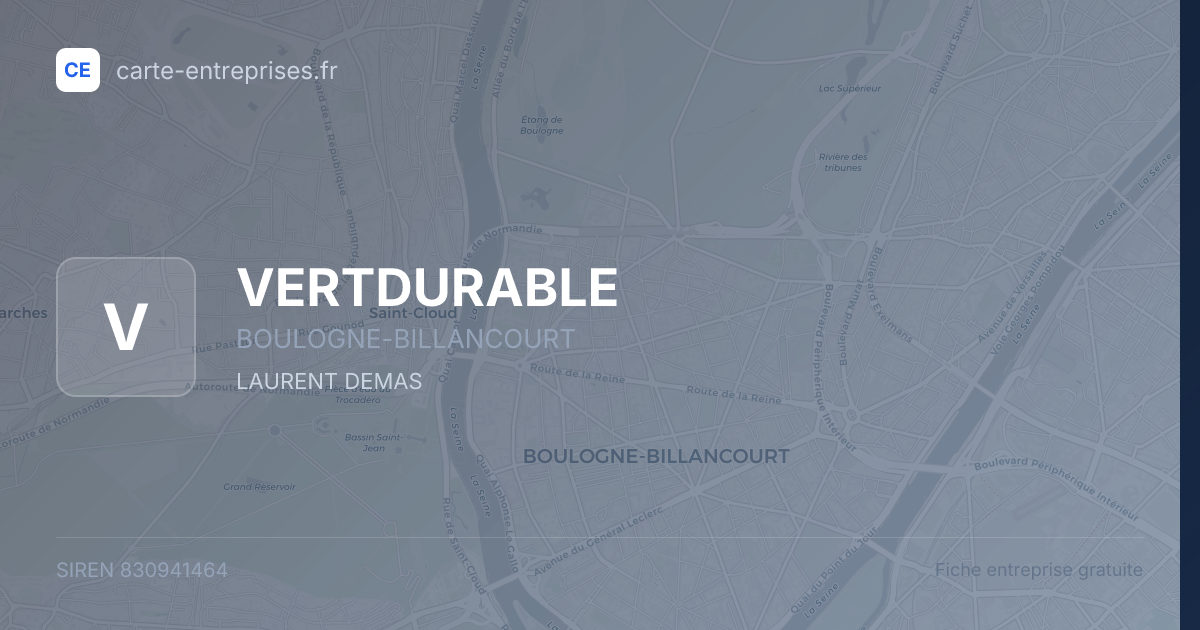VERTDURABLE — 830941464 — fiche entreprise