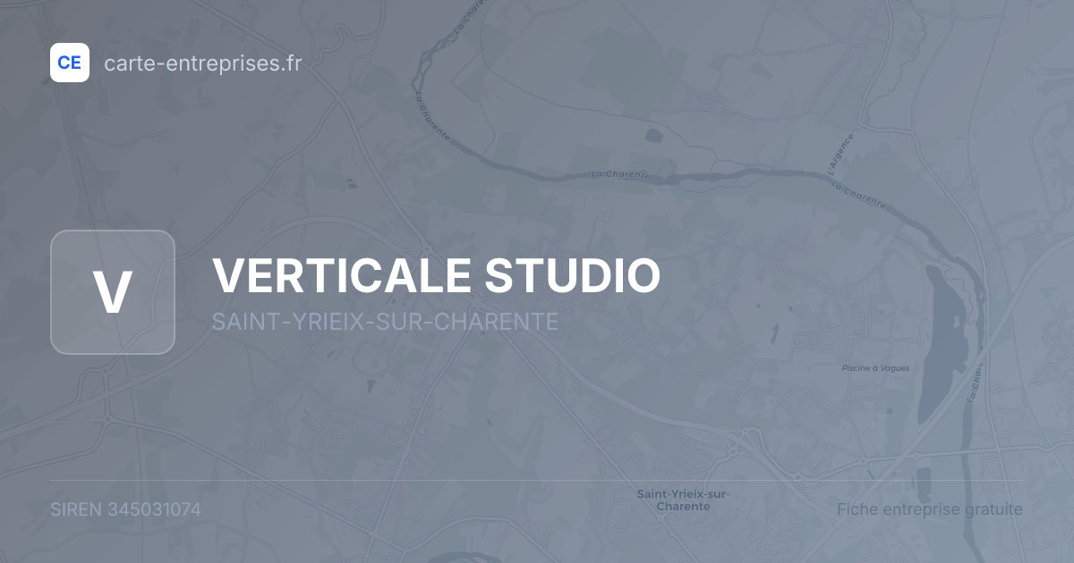 VERTICALE STUDIO — 345031074 — fiche entreprise