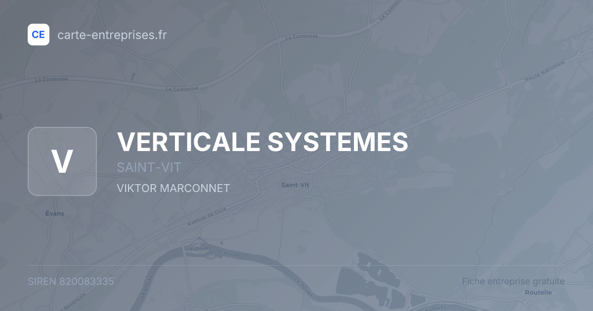 VERTICALE SYSTEMES — 820083335 — fiche entreprise