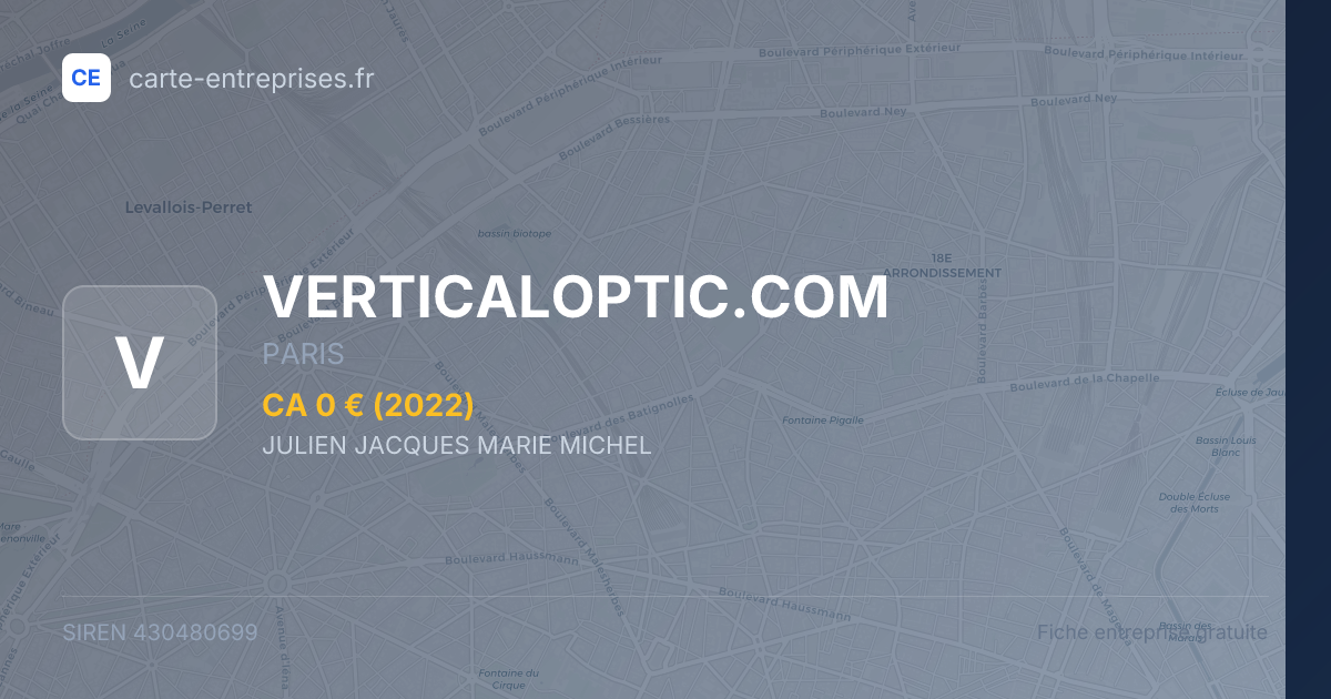 VERTICALOPTIC.COM — 430480699 — fiche entreprise