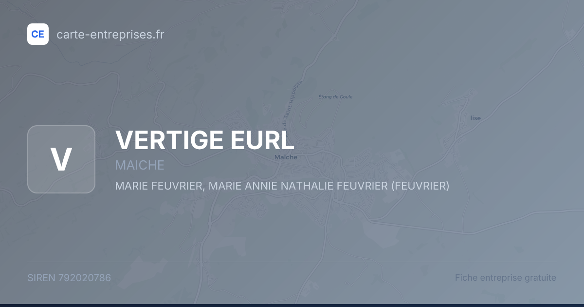 VERTIGE EURL — 792020786 — fiche entreprise