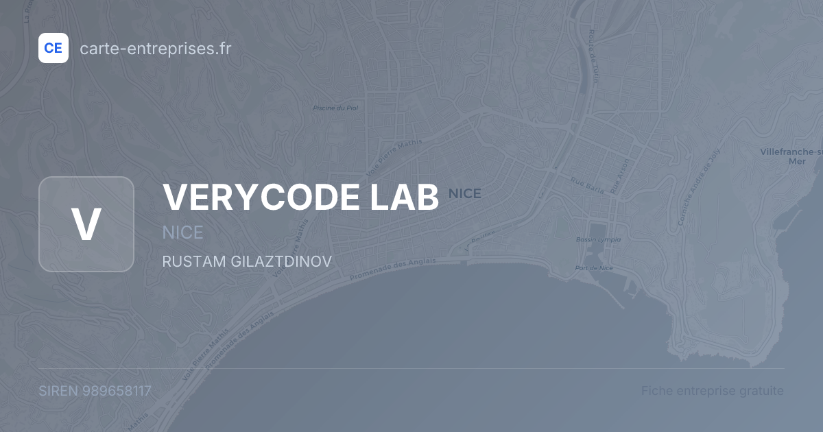 VERYCODE LAB — 989658117 — fiche entreprise