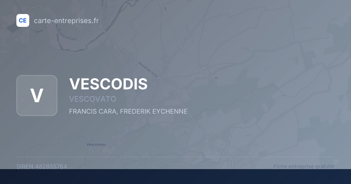 VESCODIS — 482855764 — fiche entreprise