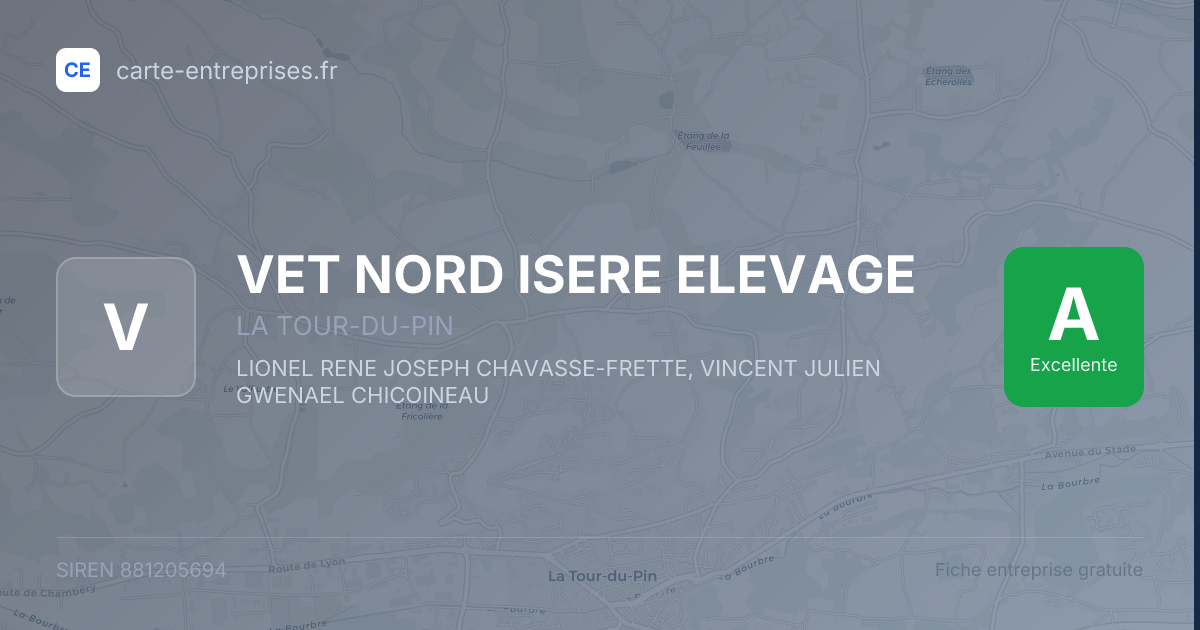 VET NORD ISERE ELEVAGE — 881205694 — fiche entreprise