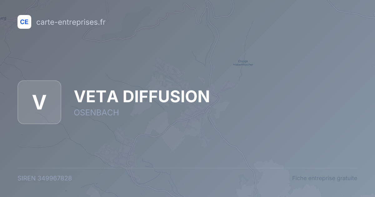 VETA DIFFUSION — 349967828 — fiche entreprise