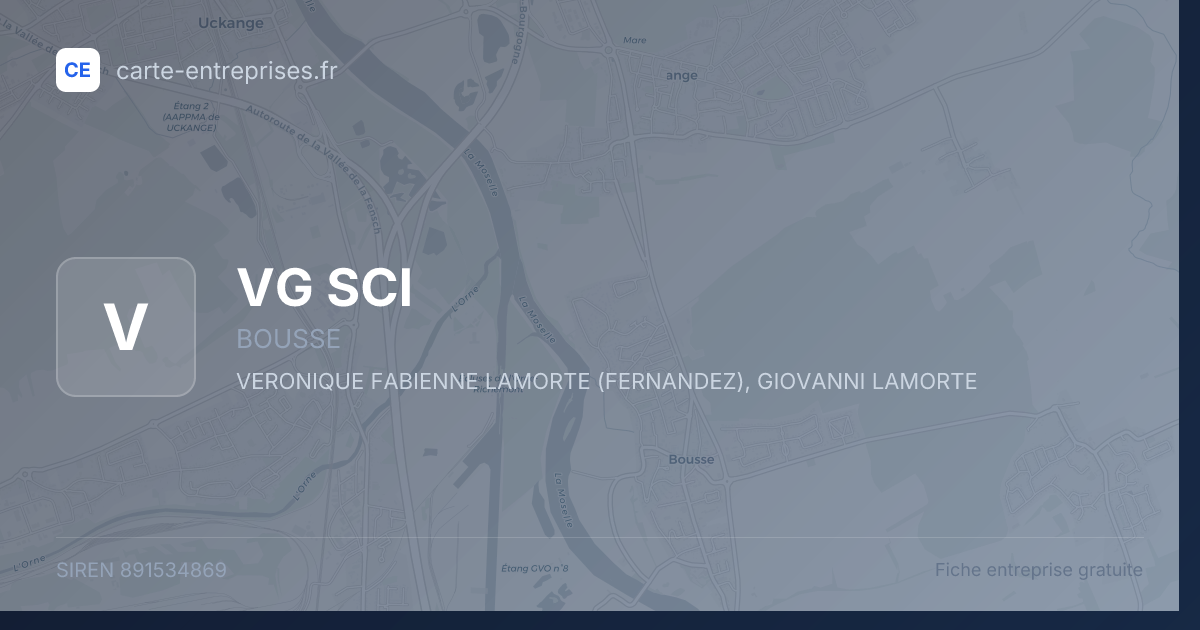 VG SCI — 891534869 — fiche entreprise
