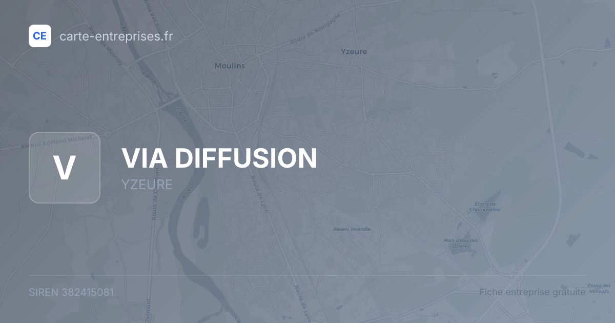 VIA DIFFUSION — 382415081 — fiche entreprise