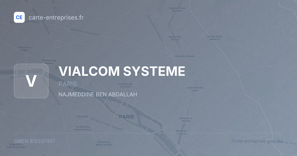VIALCOM SYSTEME — 815337407 — fiche entreprise