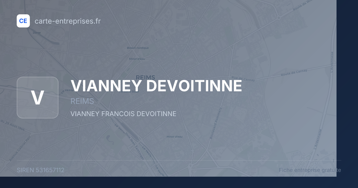 VIANNEY DEVOITINNE — 531657112 — fiche entreprise