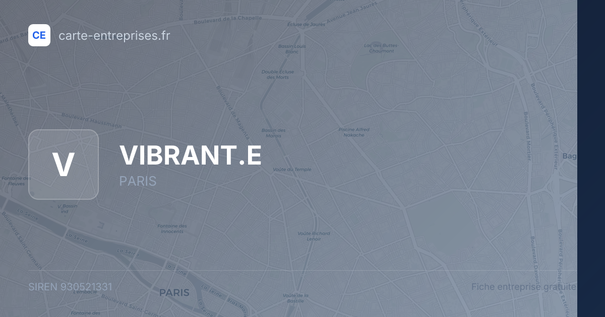 VIBRANT.E — 930521331 — fiche entreprise