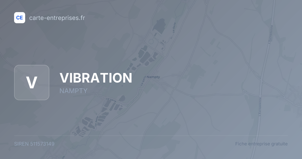 VIBRATION — 511573149 — fiche entreprise