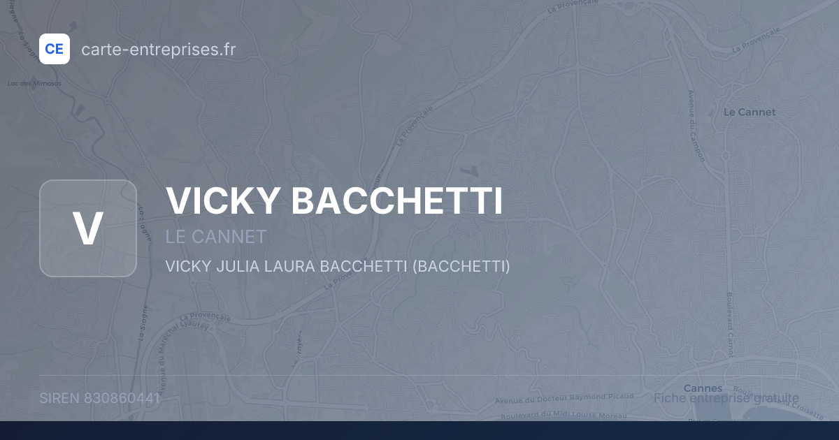 VICKY BACCHETTI — 830860441 — fiche entreprise