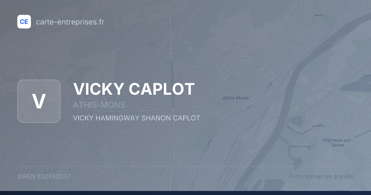 VICKY CAPLOT — 830742037 — fiche entreprise