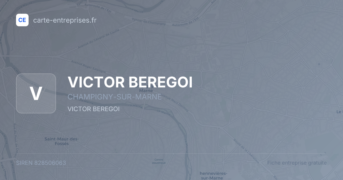 VICTOR BEREGOI — 828506063 — fiche entreprise